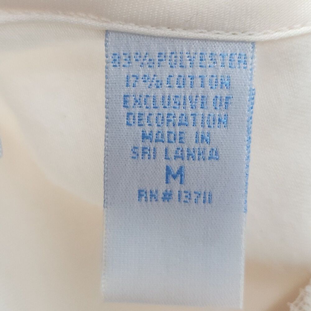 Erika Taylor Womens Embroidered Long Nightgown Ivory Kimono V-Neck Size M - Picture 8 of 10
